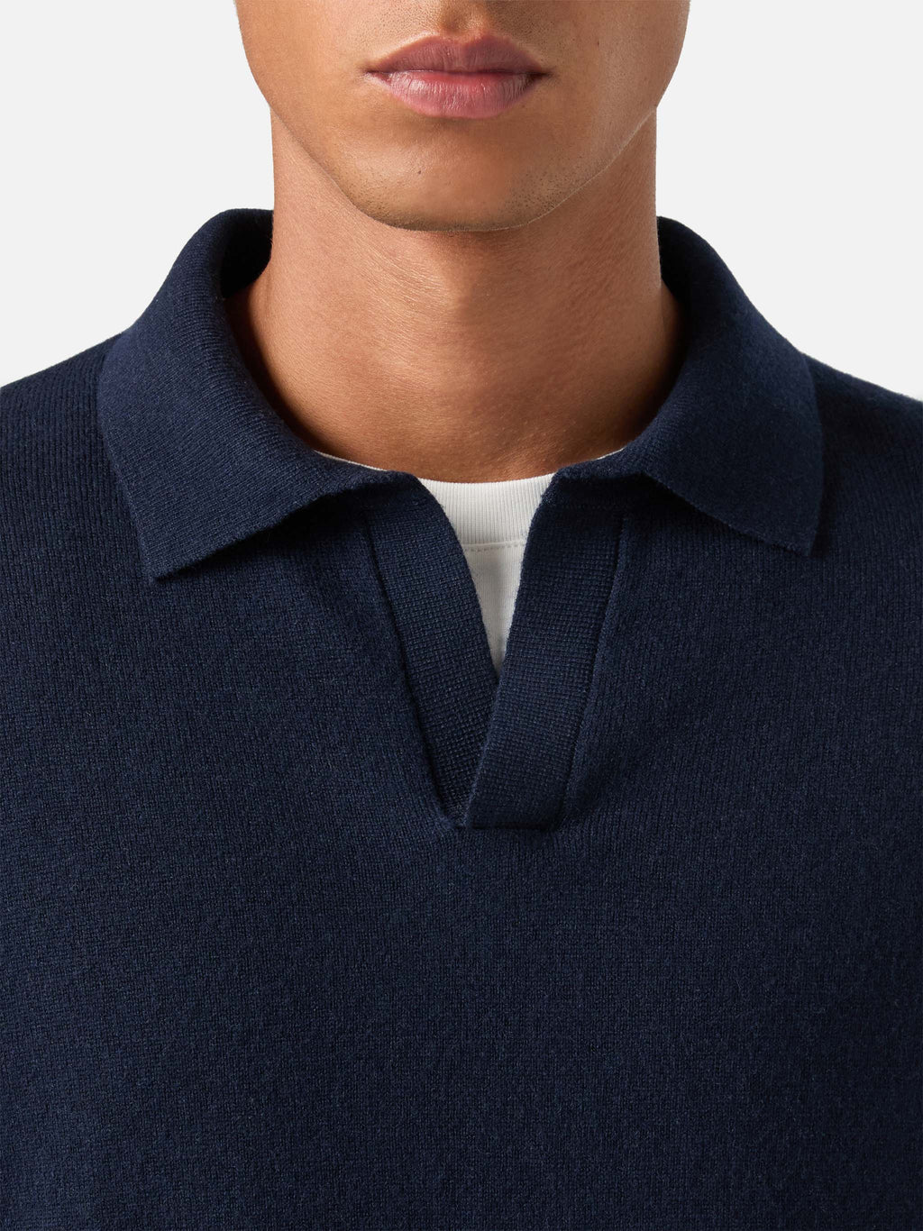 Polo Covent blu navy in misto lana merino e cashmere product image 2