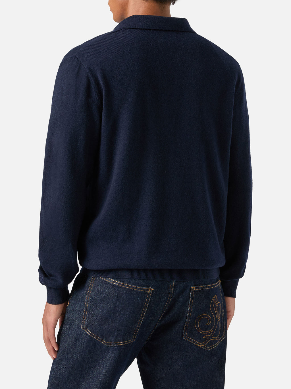 Polo Covent blu navy in misto lana merino e cashmere product image 3