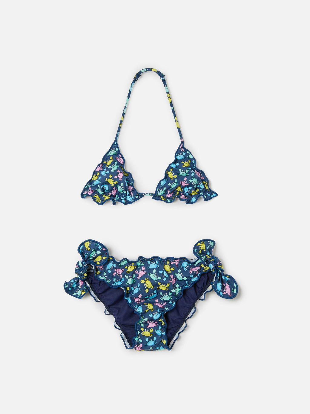 Bikini Cris blu navy con stampa granchi