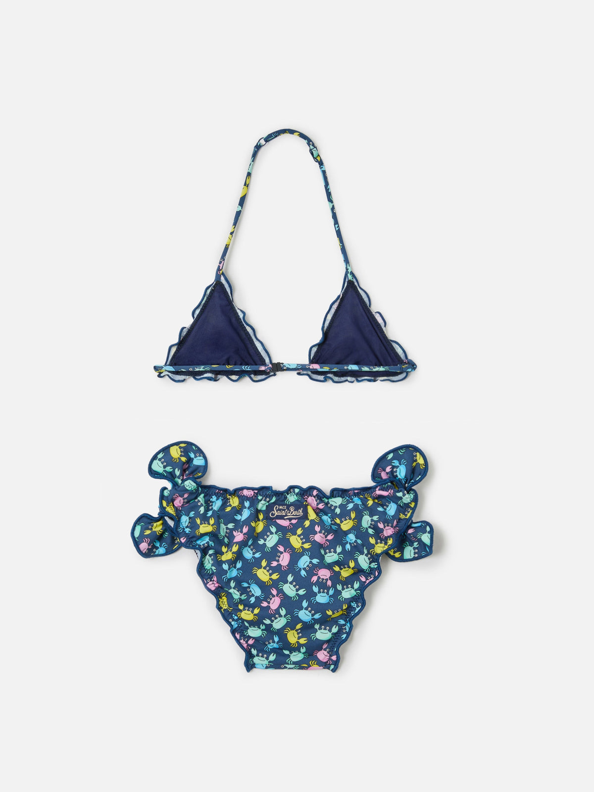 Bikini Cris blu navy con stampa granchi