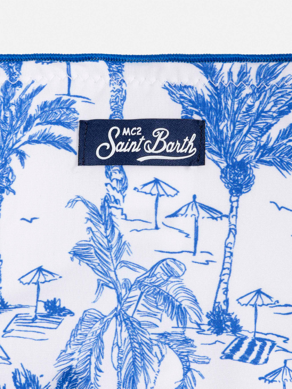 Bikini Cris bianco con stampa toile de Jouy