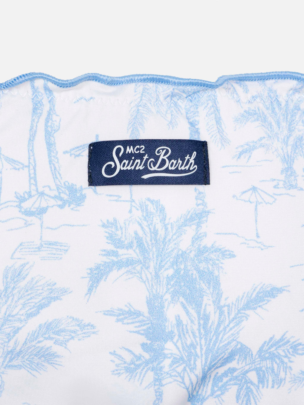Bikini Cris azzurro con stampa toile de Jouy