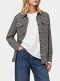 Camicia Deer bianca in lana con stampa pied de poule product image 1