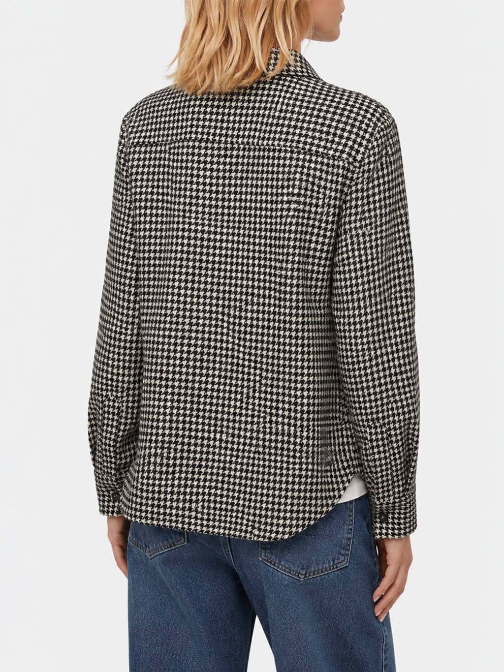 Camicia Deer bianca in lana con stampa pied de poule product image 2