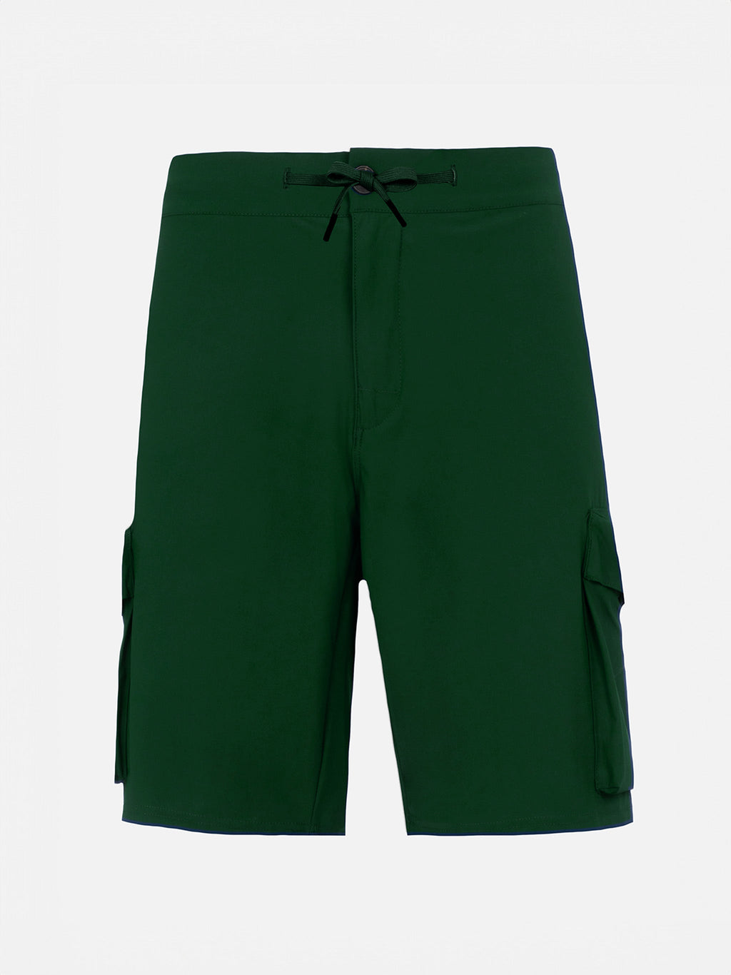 Bermuda Deck verde militare in tessuto tecnico con tasche cargo