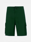 Bermuda Deck verde militare in tessuto tecnico con tasche cargo