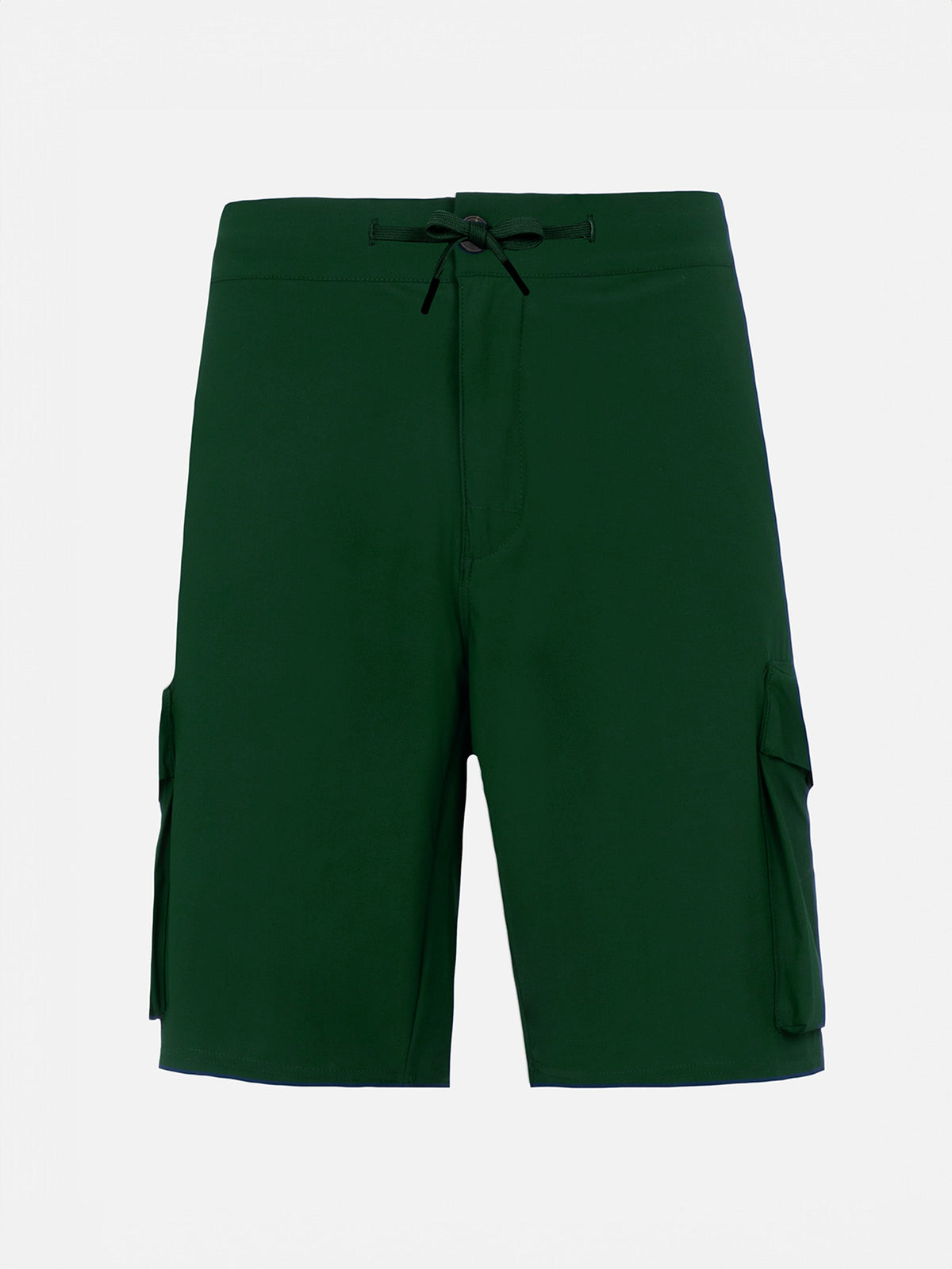 Bermuda Deck verde militare in tessuto tecnico con tasche cargo
