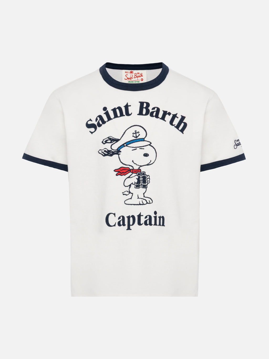 T-shirt Dean Jr bianca con stampa Snoopy capitano St. Barth product image 1
