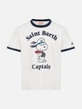 T-shirt Dean Jr bianca con stampa Snoopy capitano St. Barth product image 1