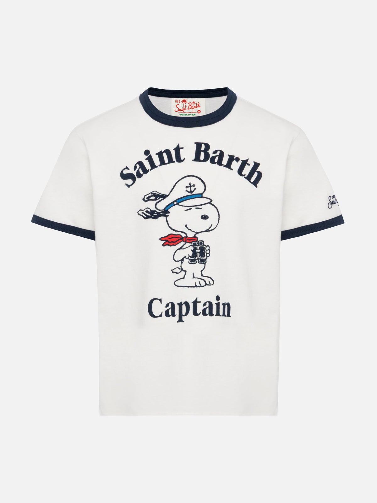 T-shirt Dean Jr bianca con stampa Snoopy capitano St. Barth product image 1