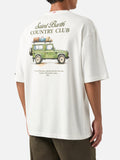 T-shirt Delmar oversize bianca in cotone con stampa Country product image 1