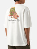T-shirt Delmar oversize bianca in cotone con stampa I'm product image 1