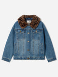 Giacca Dailys azzurra in denim con collo in effetto product image 1