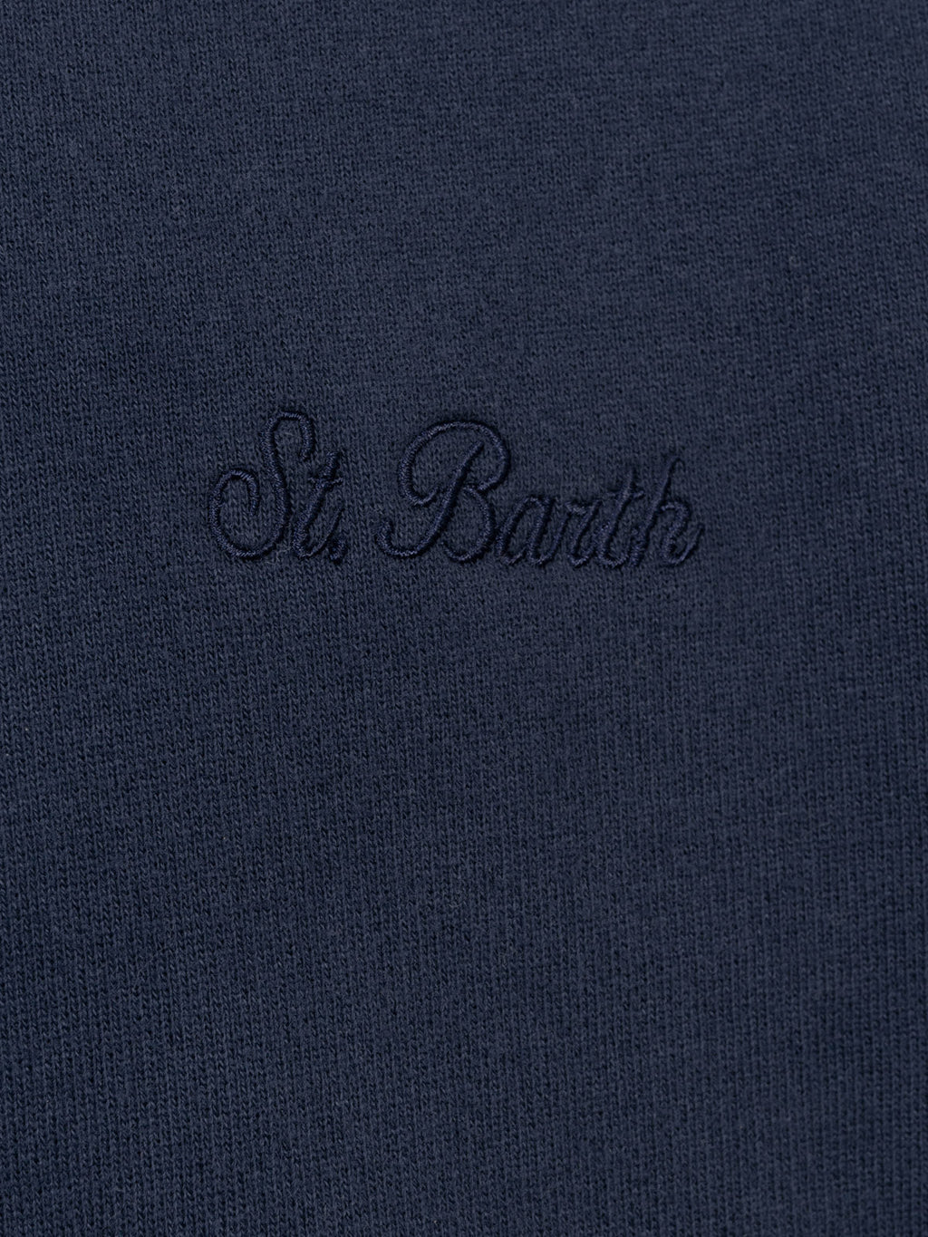 Felpa con collo a zip Dunkan blu navy con ricamo logo