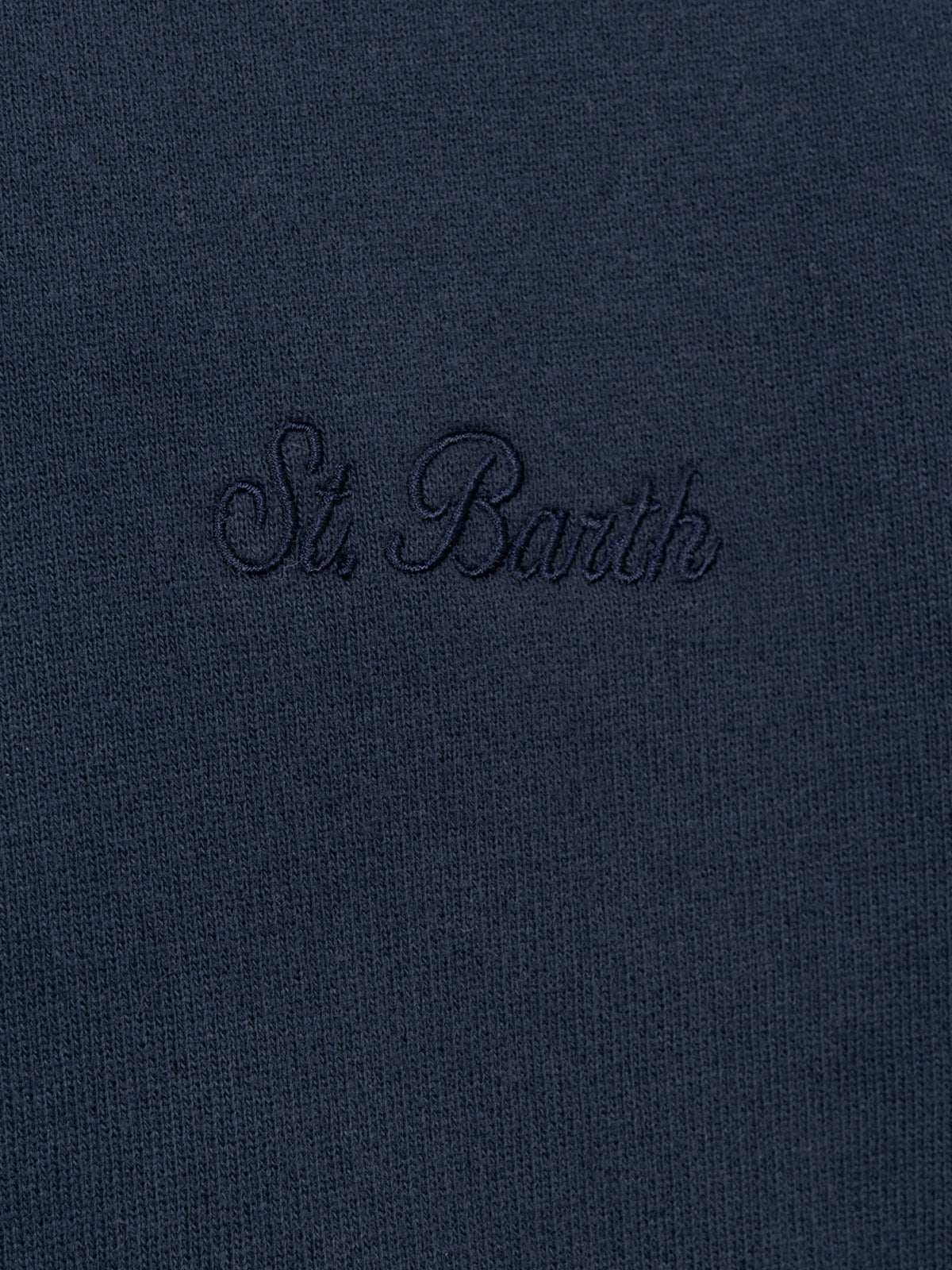 Felpa con collo a zip Dunkan blu navy con ricamo logo