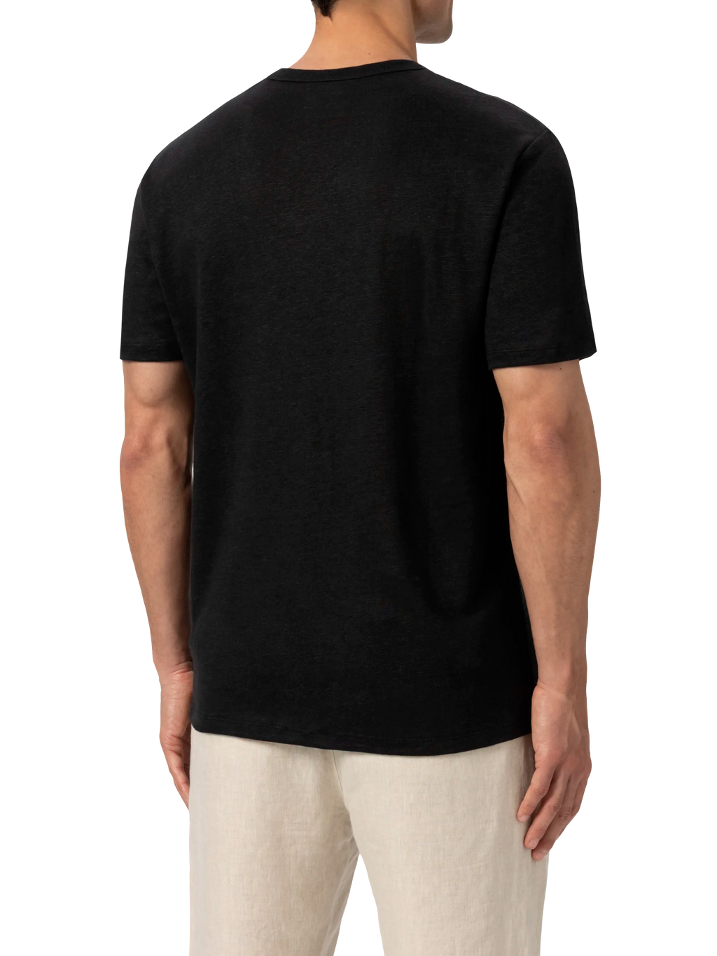 T-shirt Ecstasea nera in lino con taschino product image 4