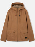 Giacca Edgar khaki cerata con cappuccio e fodera in teddy product image 1