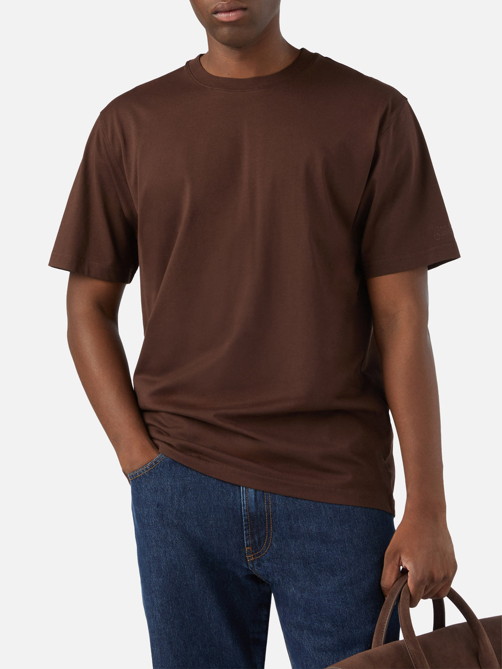 T-shirt Every marrone in cotone product image 2