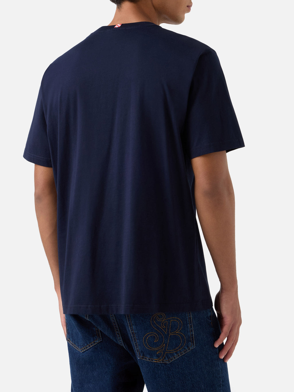 T-shirt Every blu navy in cotone product image 4