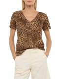 T-shirt Eloise in lino con stampa leopardata product image 1