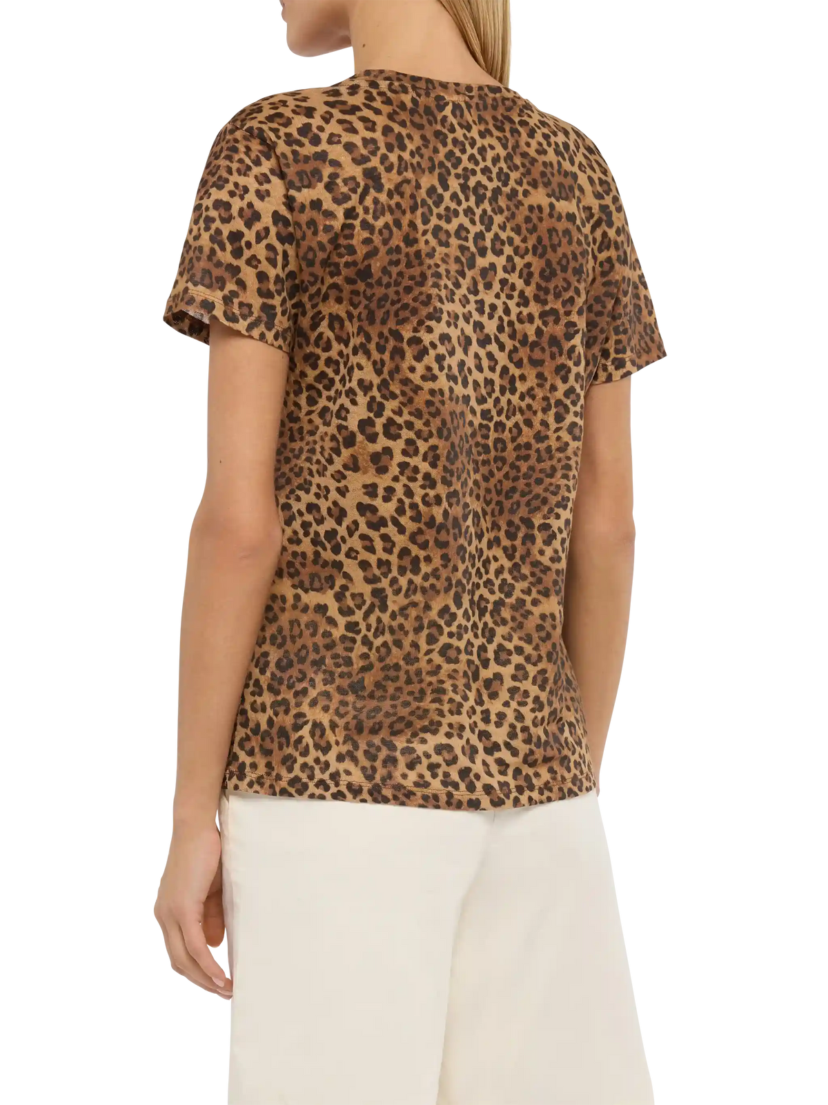 T-shirt Eloise in lino con stampa leopardata product image 4