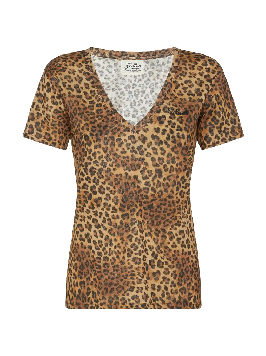 T-shirt Eloise in lino con stampa leopardata product image 3