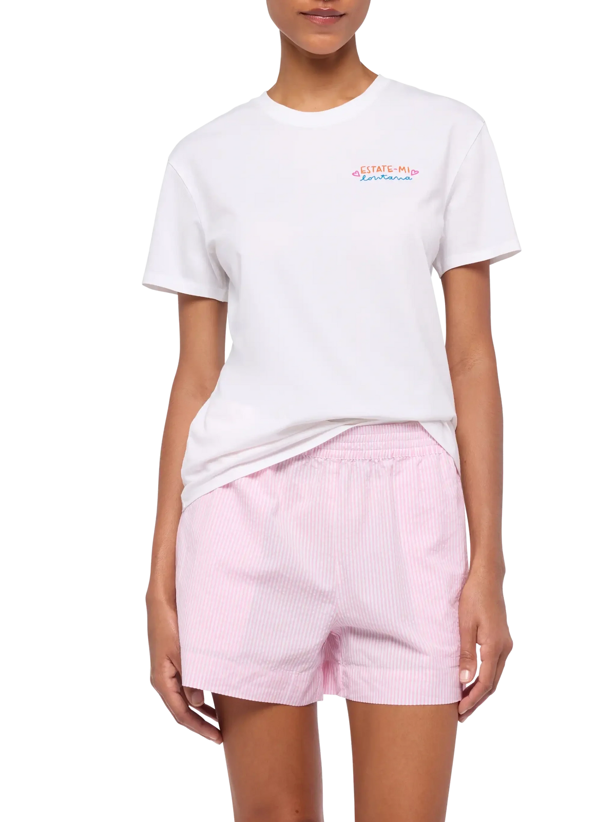T-shirt Emilie bianca con ricamo Estate-mi Lontana product image 2