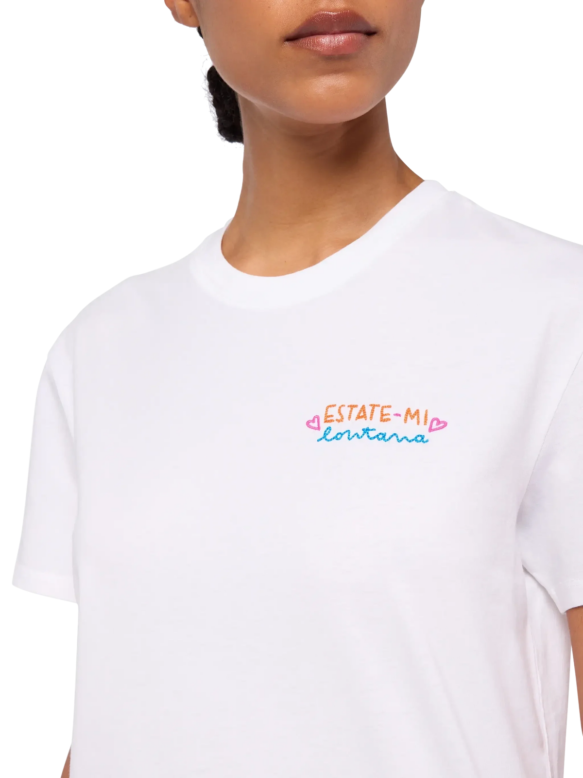 T-shirt Emilie bianca con ricamo Estate-mi Lontana product image 1