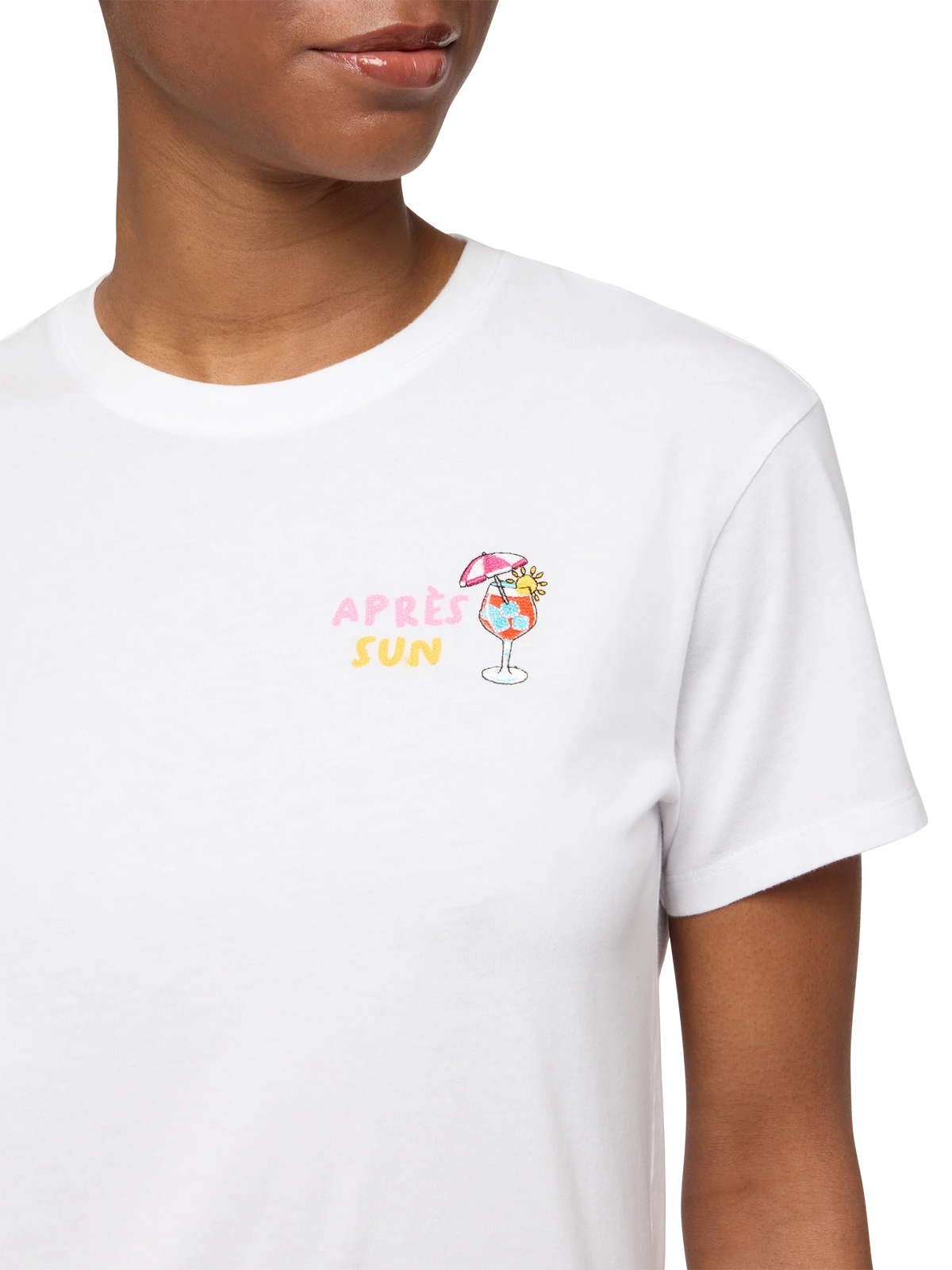 T-shirt Emilie bianca con ricamo Après Sun product image 1