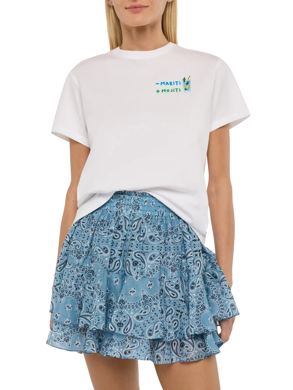 T-shirt Emilie bianca con ricamo - mariti + mojiti product image 2