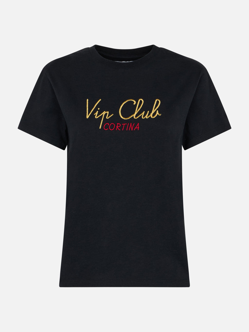 T-shirt Emilie nera con ricamo Vip Club Cortina | Special product image 3
