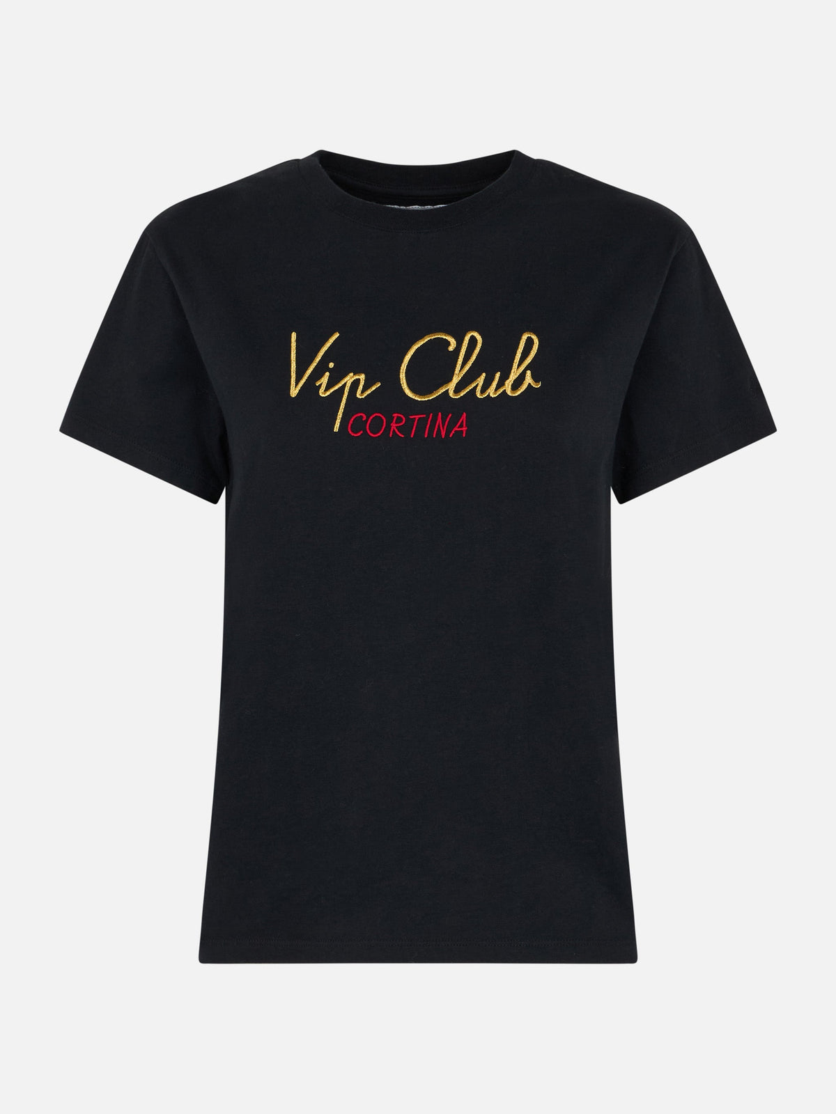 T-shirt Emilie nera con ricamo Vip Club Cortina | Special product image 3