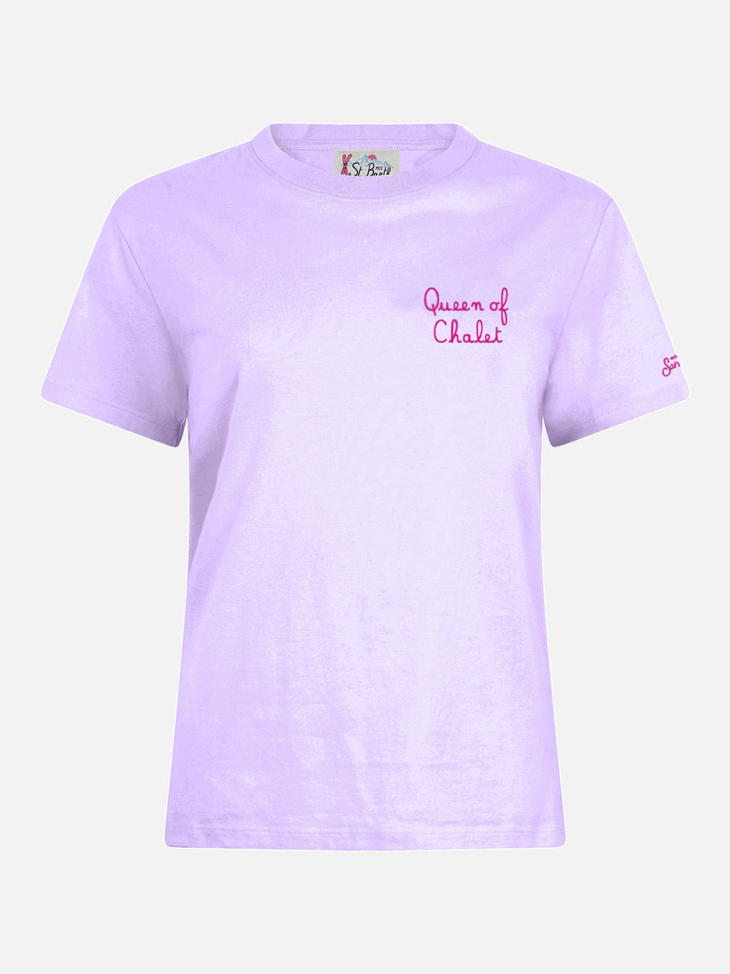 T-shirt Emilie lilla con ricamo Queen of Chalet product image 3