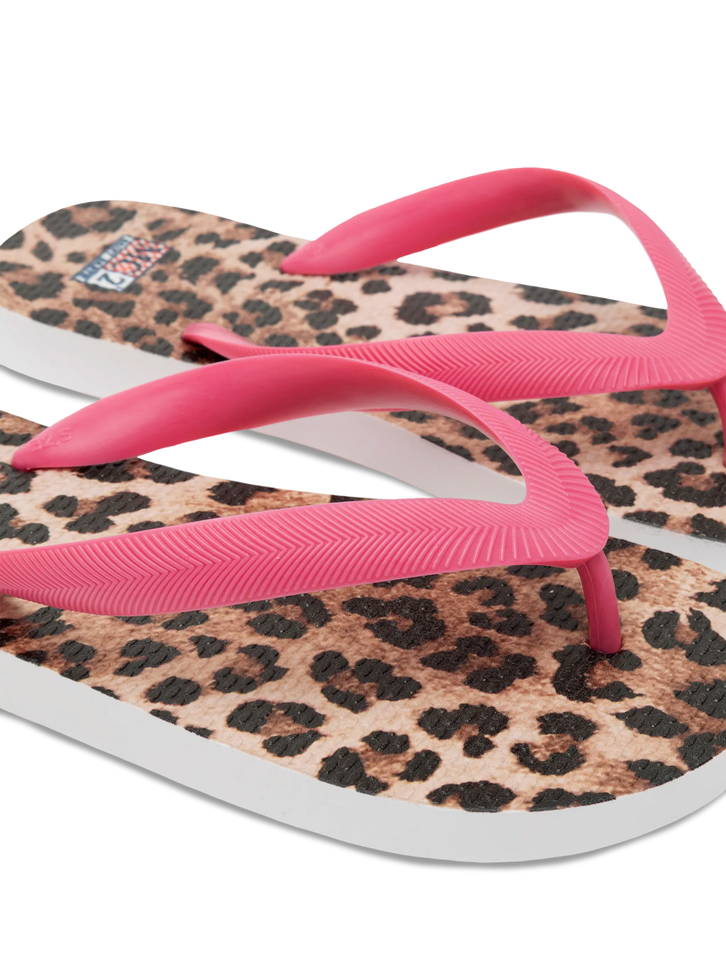 Infradito Flip con stampa leopardo sabbia