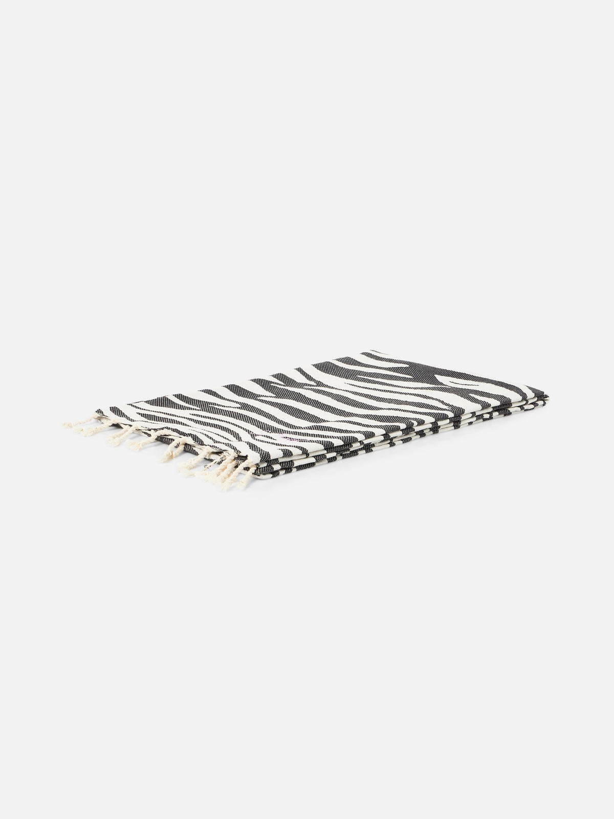 Telo mare Foutas con motivo jacquard zebrato