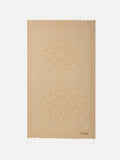 Telo mare Foutas beige con motivo jacquard bandana