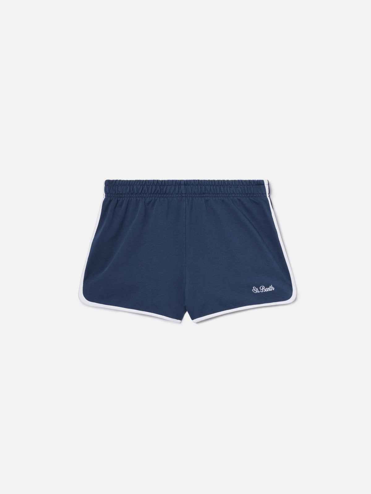 Shorts Francine blu navy in cotone con ricamo logo product image 6