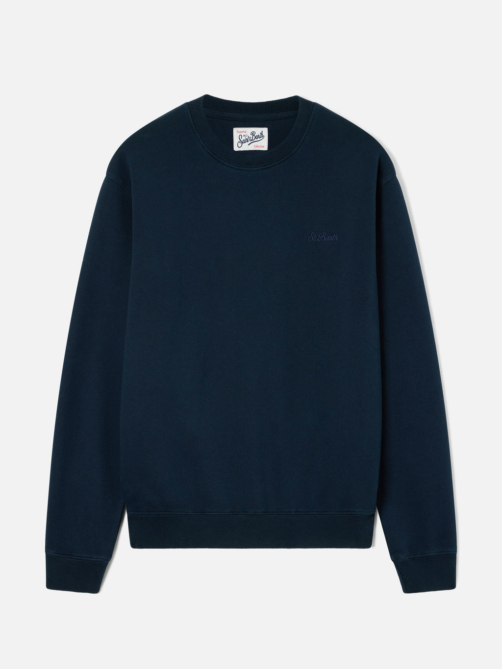 Felpa Fourseason blu navy in cotone con ricamo logo product image 1