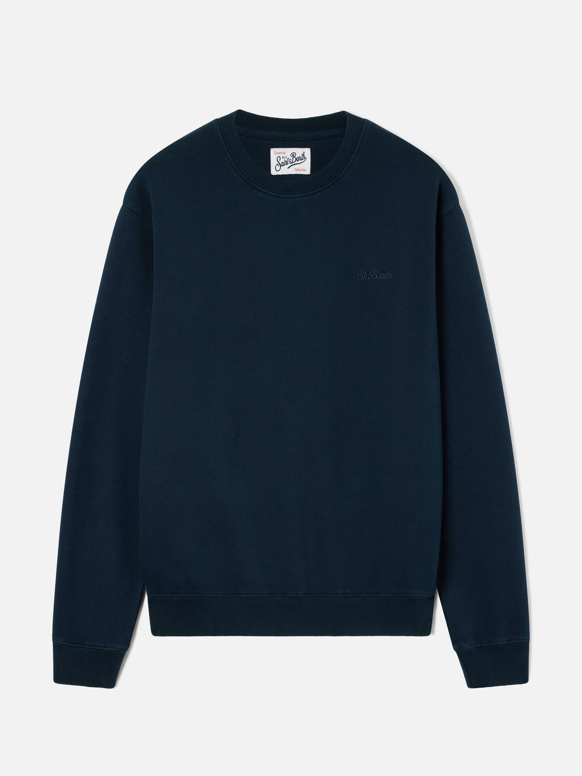 Felpa Fourseason blu navy in cotone con ricamo logo product image 1