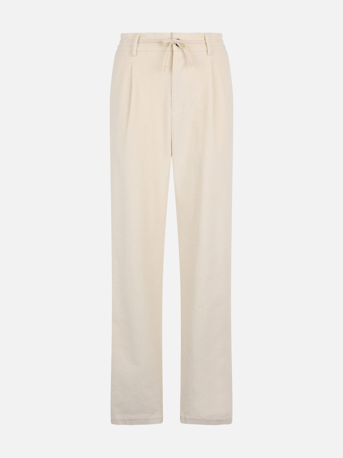 Pantaloni Fuji bianco ghiaccio in velluto a coste