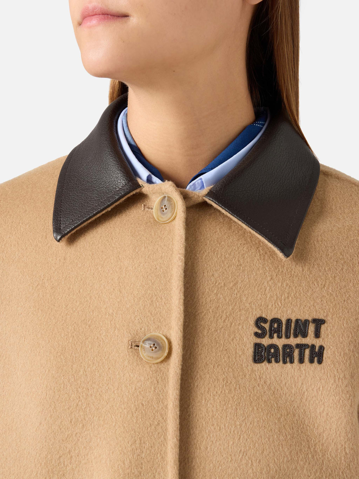 Giacca Glacienne beige in misto lana con patch logo product image 4