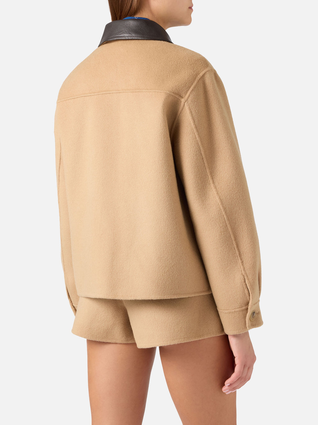 Giacca Glacienne beige in misto lana con patch logo product image 5