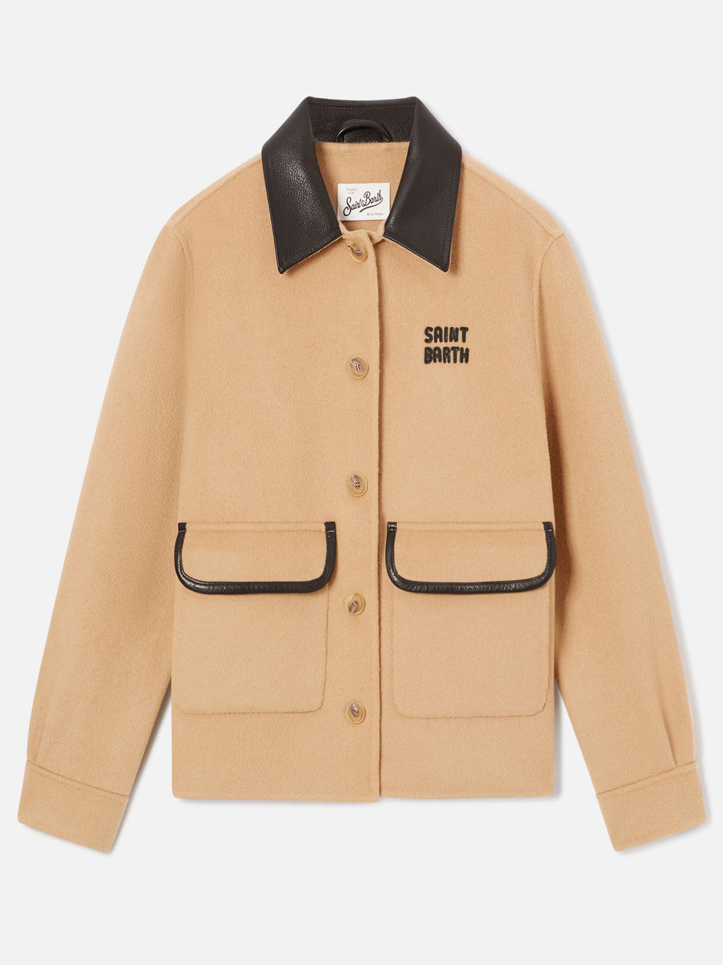 Giacca Glacienne beige in misto lana con patch logo product image 1