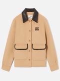 Giacca Glacienne beige in misto lana con patch logo product image 1