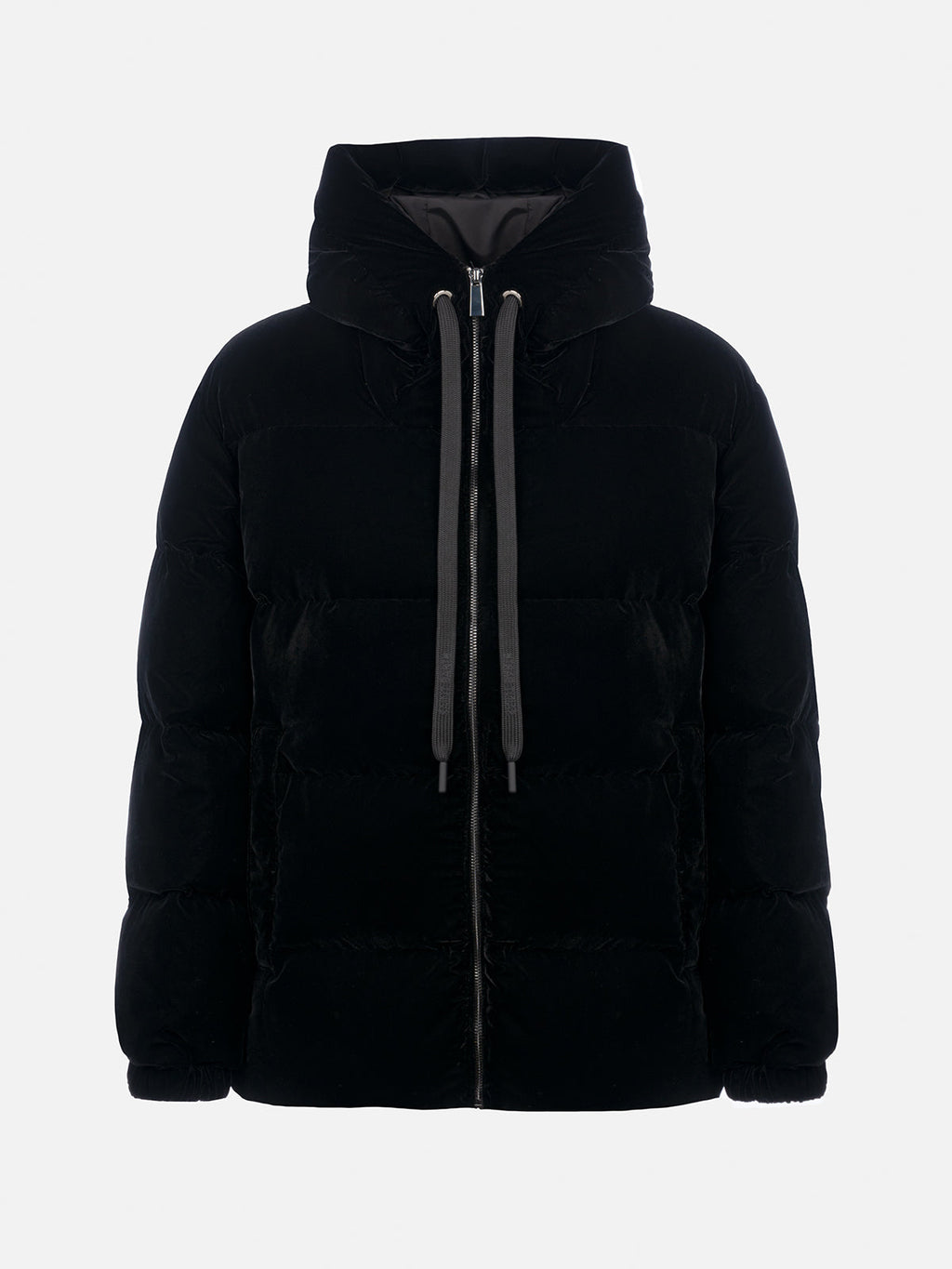 Piumino Geneve nero in velluto con cappuccio product image 4