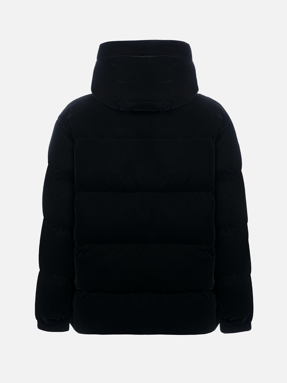 Piumino Geneve nero in velluto con cappuccio product image 5