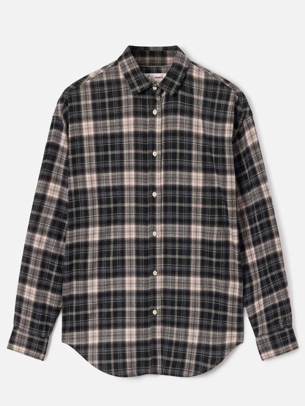 Camicia Gigy in flanella con motivo tartan e ricamo logo product image 2