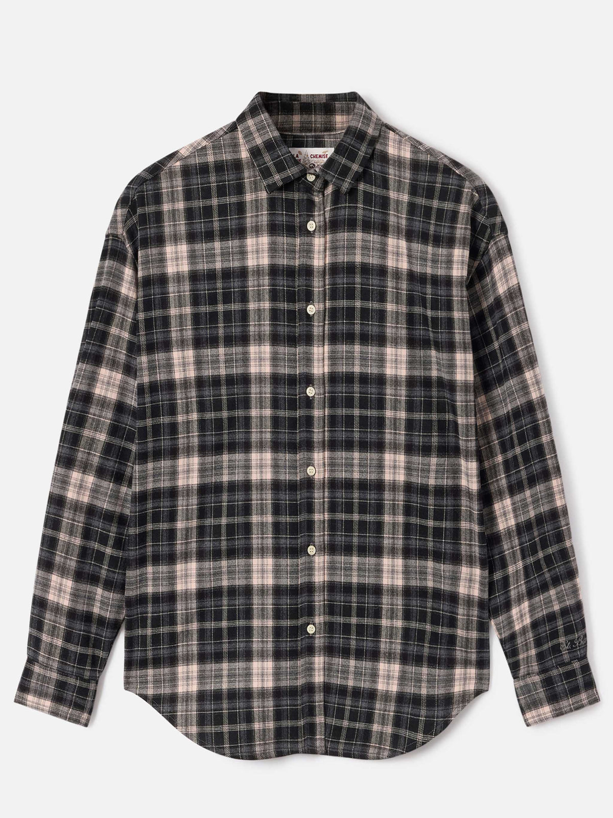 Camicia Gigy in flanella con motivo tartan e ricamo logo product image 2