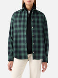 Camicia Gigy verde in flanella di cotone con motivo buffalo product image 1