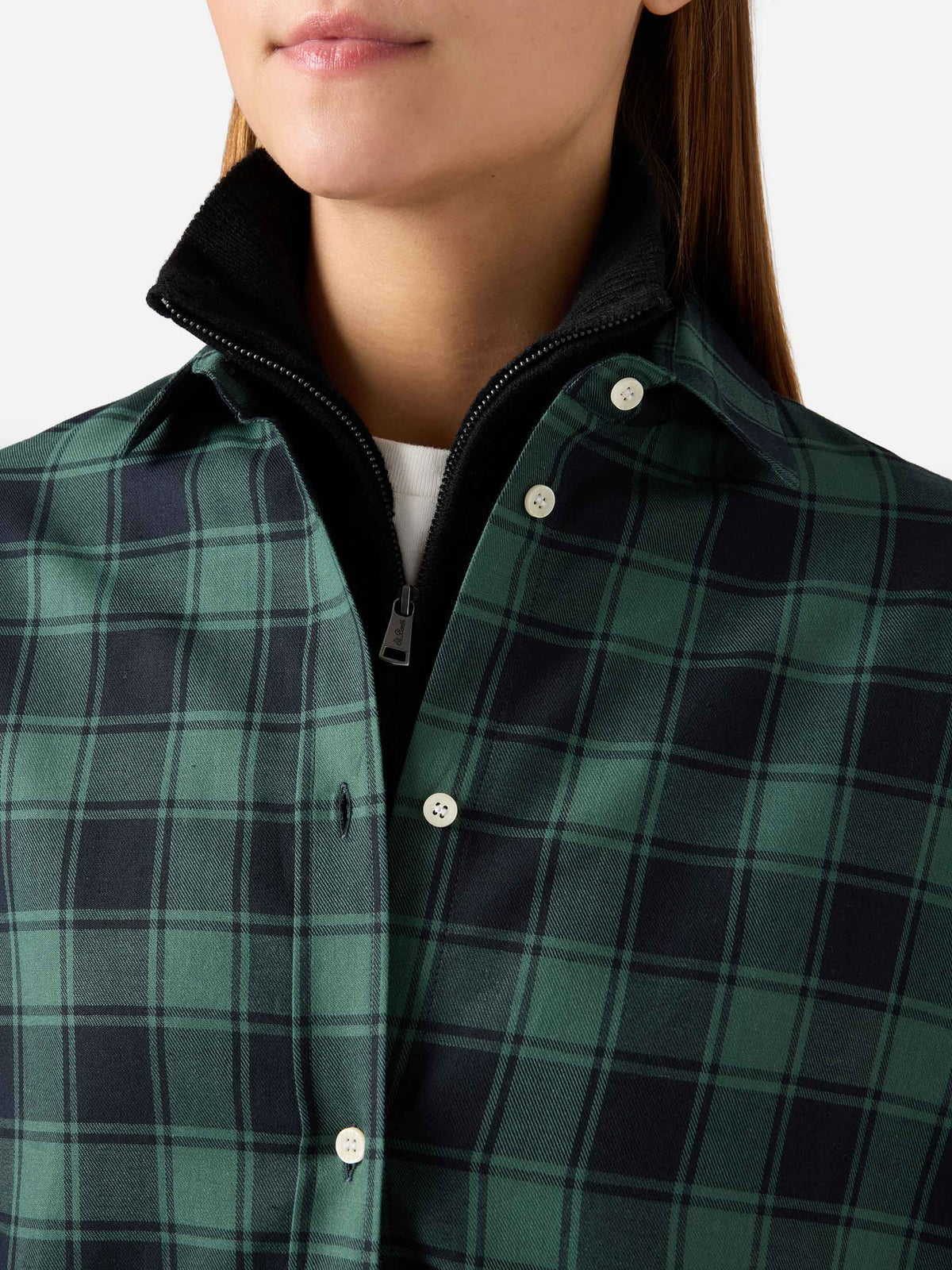 Camicia Gigy verde in flanella di cotone con motivo buffalo product image 2